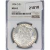 Image 1 : 1904-O Morgan Silver Dollar NGC MS62
