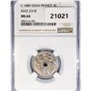 Image 1 : C.1889 4C Essai France NGC MS64 MAZ-2318