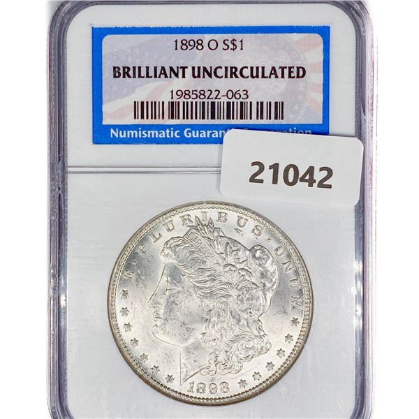 1898-O Morgan Silver Dollar NGC BU