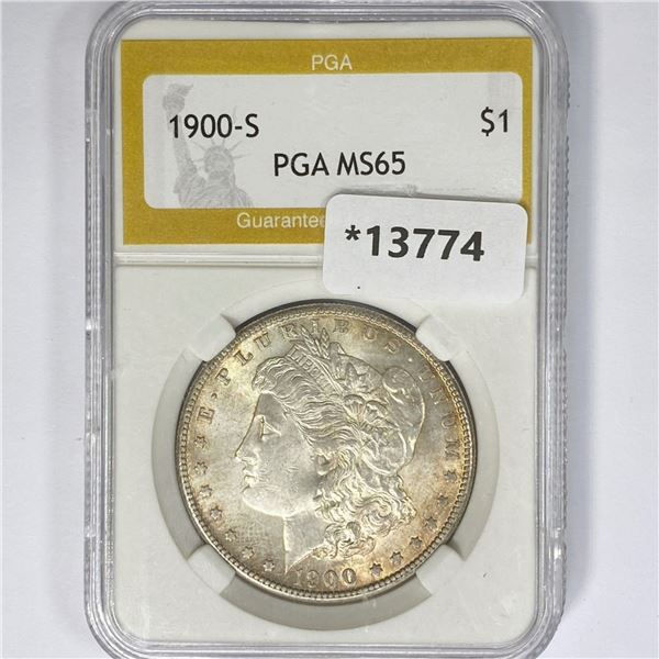 1900-S Morgan Silver Dollar PGA MS65