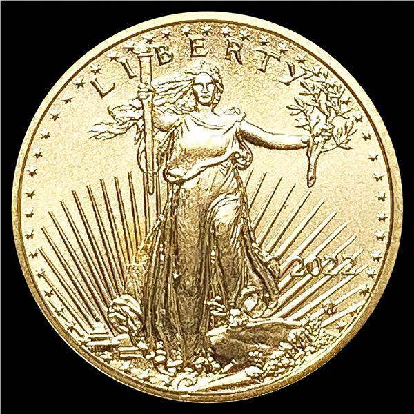 2022 1/10oz Gold $5 Eagle SUPERB GEM BU