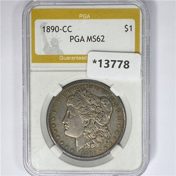 1890-CC Morgan Silver Dollar PGA MS62