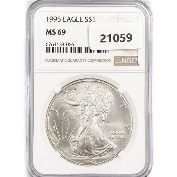 1995 American Silver Eagle NGC MS69