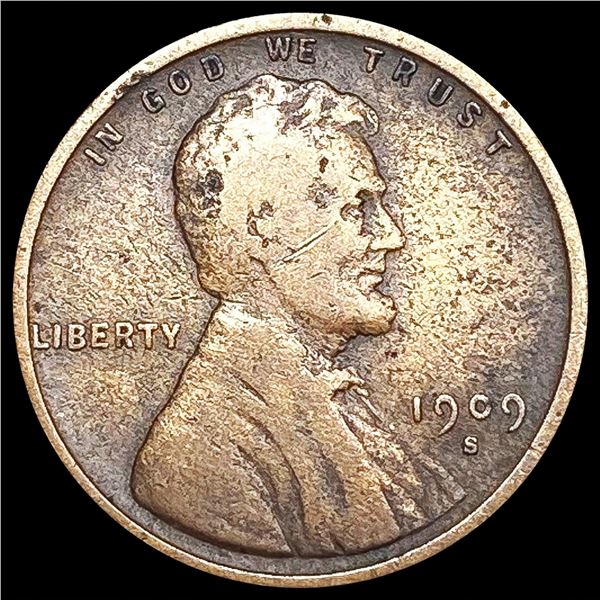 1909-S VDB Wheat Cent NICELY CIRCULATED