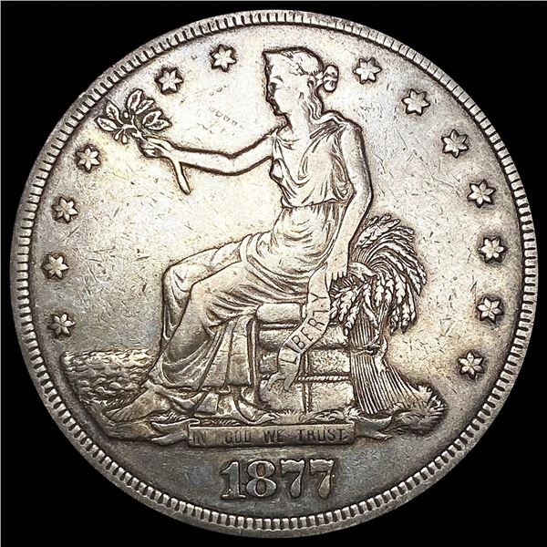 1877 Silver Trade Dollar CLOSELY UNCIRCULATED