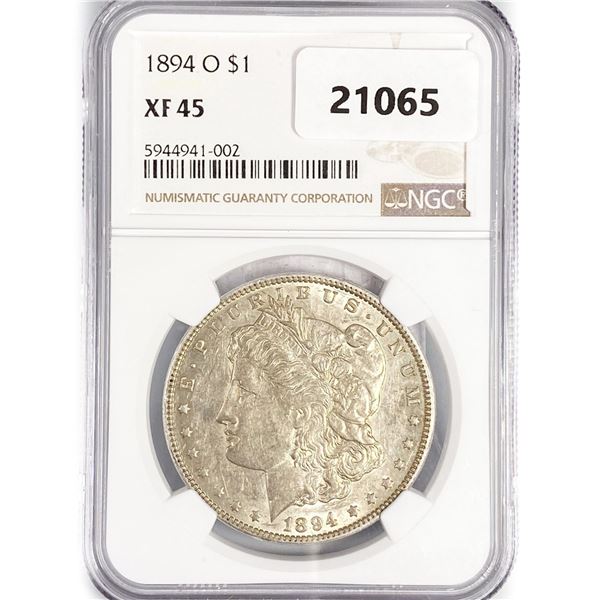 1894-O Morgan Silver Dollar NGC XF45