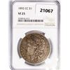 Image 1 : 1892-CC Morgan Silver Dollar NGC VF25