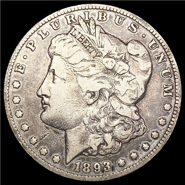 1893-CC Morgan Silver Dollar LIGHTLY CIRCULATED