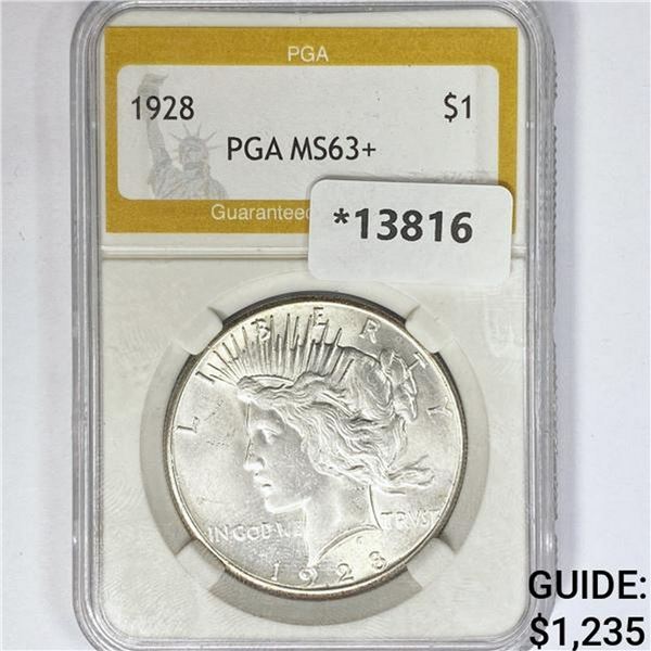 1928 Silver Peace Dollar PGA MS63+