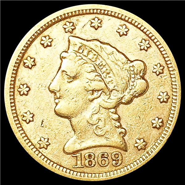 1869-S $2.50 Gold Quarter Eagle LIGHTLY