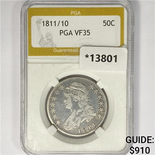 1811/10 Capped Bust Half Dollar PGA VF35