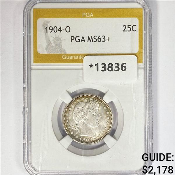 1904-O Barber Quarter PGA MS63+