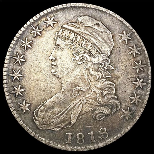 1818 Capped Bust Half Dollar LIGHTLY CIRCULATED