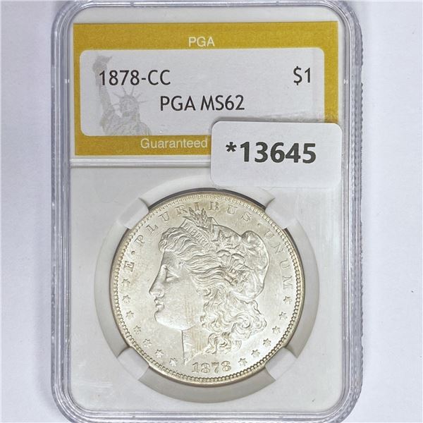 1878-CC Morgan Silver Dollar PGA MS62