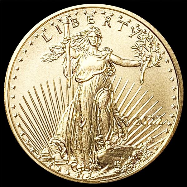 2022 1/10oz Gold $5 Eagle SUPERB GEM BU