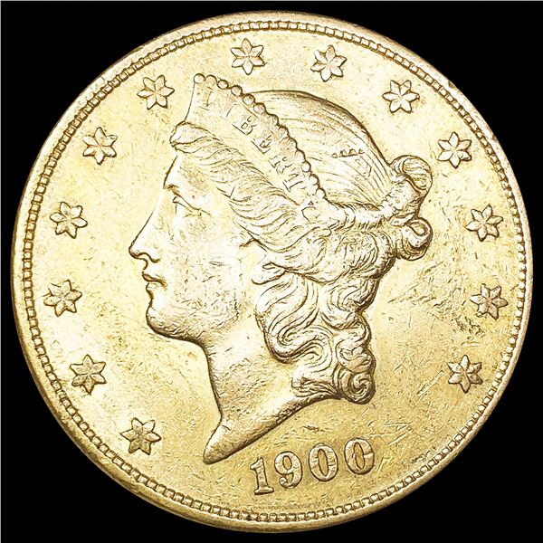 1900-S $20 Gold Double Eagle NEARLY UNCIRCULATED