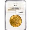 Image 1 : 1904 $20 Gold Double Eagle NGC MS61