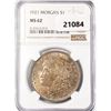 Image 1 : 1921 Morgan Silver Dollar NGC MS62