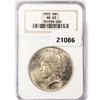 Image 1 : 1922 Silver Peace Dollar NGC MS63