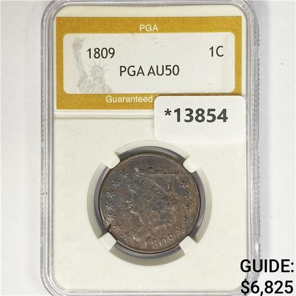 1809 Classic Head Large Cent PGA AU50