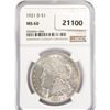 Image 1 : 1921-D Morgan Silver Dollar NGC MS60