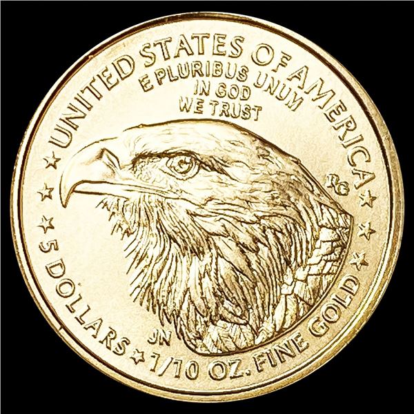 2022 1/10oz Gold $5 Eagle SUPERB GEM BU