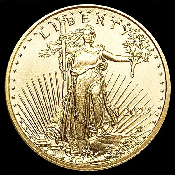 2022 1/10oz Gold $5 Eagle SUPERB GEM BU