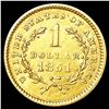 Image 2 : 1851 Rare Gold Dollar ABOUT UNCIRCULATED