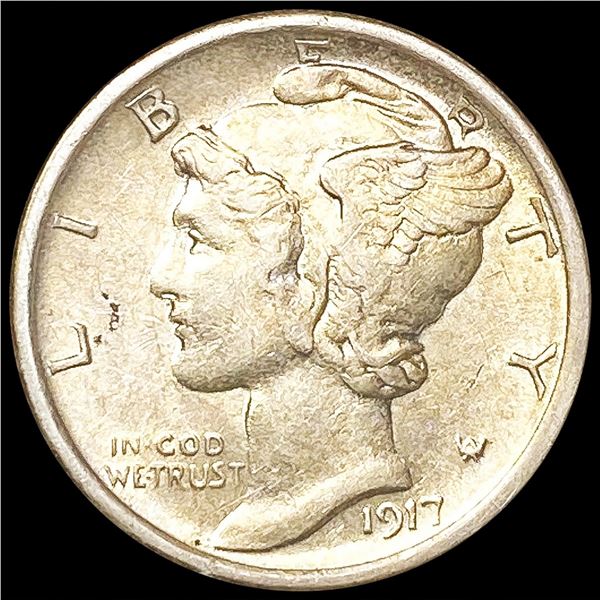 1917-D Mercury Dime LIGHTLY CIRCULATED