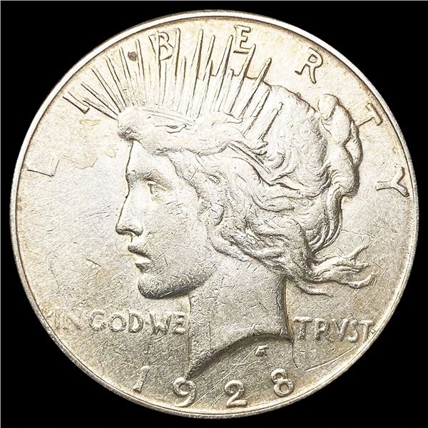 1928-S Silver Peace Dollar LIGHTLY CIRCULATED
