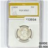 Image 1 : 1834 Capped Bust Quarter PGA MS62