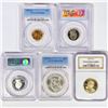 Image 1 : 1955-2006 Set (5) 1C, 5C25C, 50C, $1 PR, PF, MS