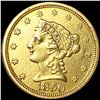 1850 $2.50 Gold Quarter Eagle LIGHTLY CIRCULATED