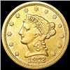 1872-S $2.50 Gold Quarter Eagle LIGHTLY