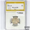1913-D Buffalo Nickel PGA AU58 Type 2