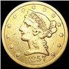1857-S $5 Gold Half Eagle NICELY CIRCULATED