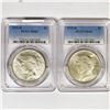 1922-D Set (2) Silver Peace Dollar PCGS MS61