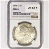 Image 1 : 1898-O Morgan Silver Dollar NGC MS63