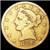 Image 1 : 1856 $5 Gold Half Eagle NICELY CIRCULATED