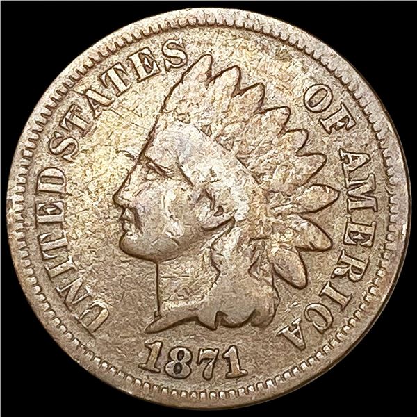 1871 Indian Head Cent NICELY CIRCULATED