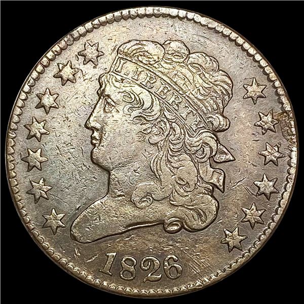 1826 Classic Head Half Cent NEARLY UNCIRCULATED