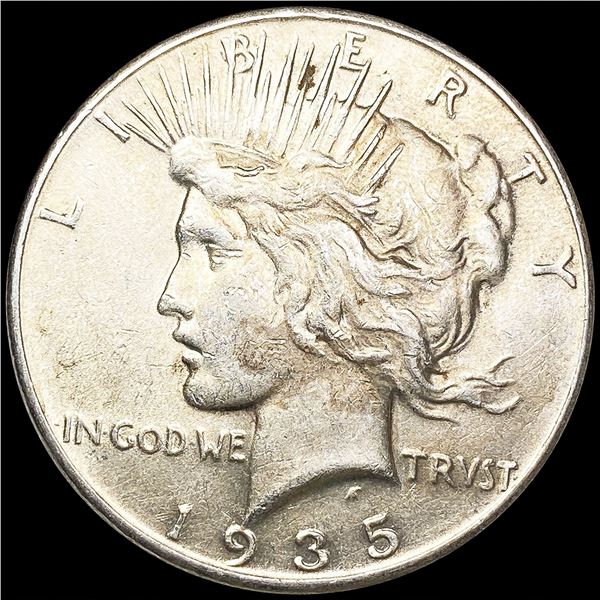 1935 Silver Peace Dollar NEARLY UNCIRCULATED