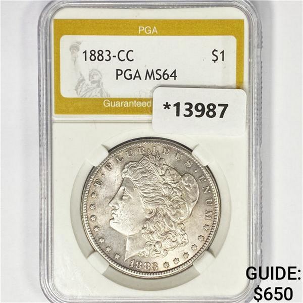 1883-CC Morgan Silver Dollar PGA MS64