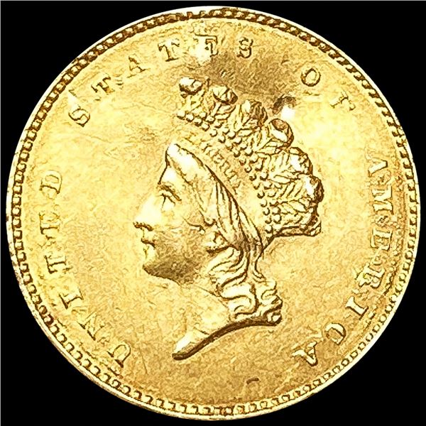 1854 Rare Gold Dollar CLOSELY UNCIRCULATED