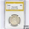 1840 Seated Liberty Half Dollar PGA AU58 Rev of