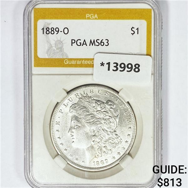 1889-O Morgan Silver Dollar PGA MS63