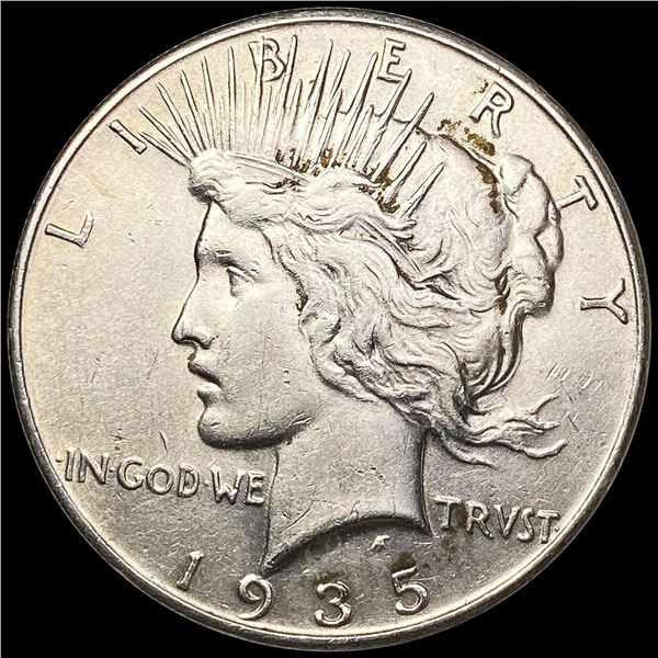 1935 Silver Peace Dollar CLOSELY UNCIRCULATED