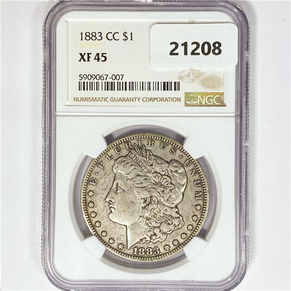 1883-CC Morgan Silver Dollar NGC XF45