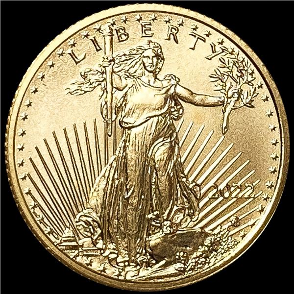 2022 1/10oz Gold $5 Eagle SUPERB GEM BU