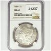 Image 1 : 1880 Morgan Silver Dollar NGC MS62